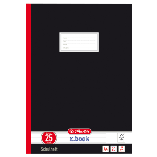 Herlitz Oberschulheft, DIN A4, 20 Blatt