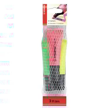 STABILO® NEON Textmarker 1 Packung = 3 Stück, farbig sortiert - Bild-Darstellung des Produktes 1