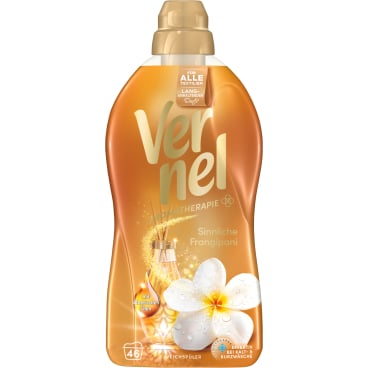 Vernel Aromatherapie Sinnliche Frangipani Weichspüler 1,012 Liter - Flasche, für ca. 46 Waschladungen - Bild-Darstellung des Produktes 1