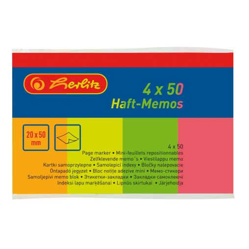 Herlitz Haft-Memos, 20 x 50 mm