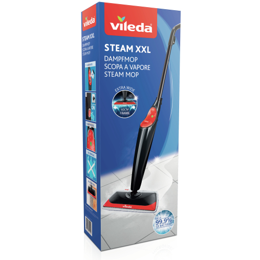 Vileda Steam Dampfreiniger XXL + Power Pad, 6-teilig