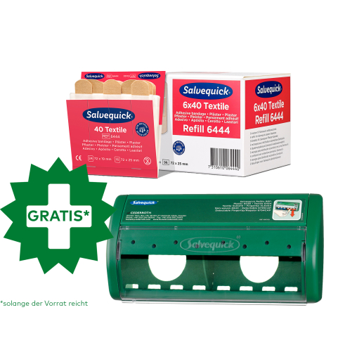 Cederroth Salvequick Textilpflaster + Pflasterspender