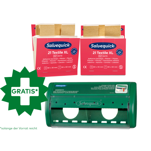 Cederroth Salvequick Textilpflaster XL + Pflasterspender