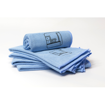 Rezi 5er Mikrofaser Noppy PIK blau, 40 x 40 cm, HACCP Piktogramm Einrichtung 1 Packung = 5 Tücher sortenrein blau, ca. 40 x 40 cm - Bild-Darstellung des Produktes 1