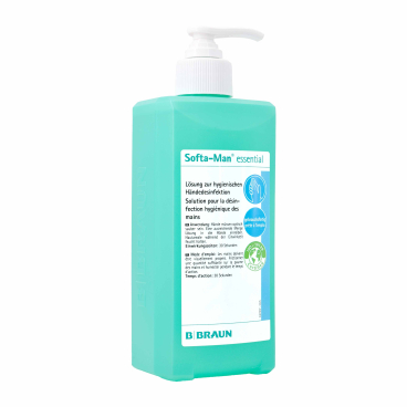 B. Braun Softa-Man® Essential Händedesinfektionsmittel 500 ml - Flasche mit Dosierpumpe - Bild-Darstellung des Produktes 1
