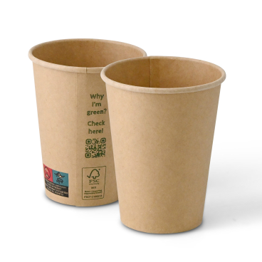 Greenbox 300 ml Pappbecher, Ø 9 cm, braun 1 Karton = 20 Packungen à 50 Stück - Bild-Darstellung des Produktes 1
