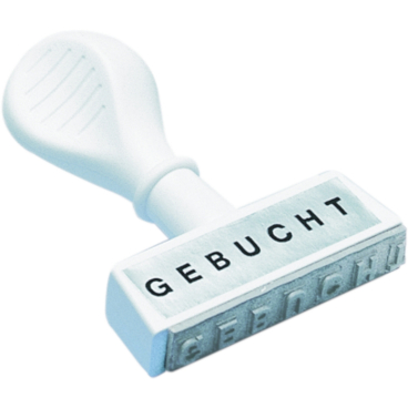 Textstempel -Gebucht- Textstempel -Gebucht- - Bild-Darstellung des Produktes 1