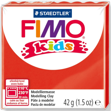 Modelliermasse Fimo Kids rot 42g Modelliermasse Fimo Kids rot 42g - Bild-Darstellung des Produktes 1