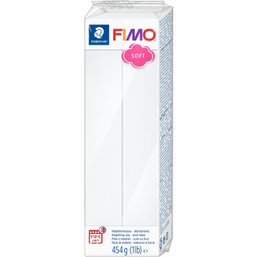 Modelliermasse Fimo soft Kunststoff 454g weiß Großblock Modelliermasse Fimo soft Kunststoff 454g weiß Großblock - Bild-Darstellung des Produktes 1