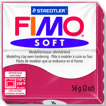 Modelliermasse Fimo soft 56g kirschrot Modelliermasse Fimo soft 56g kirschrot - Bild-Darstellung des Produktes 1