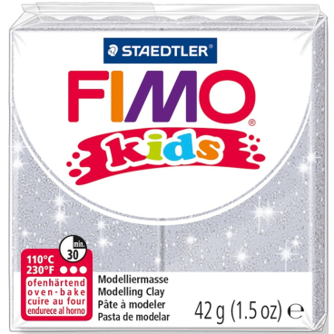 Modelliermasse Fimo Kids silber glitter 42g Modelliermasse Fimo Kids silber glitter 42g - Bild-Darstellung des Produktes 1