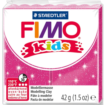 Modelliermasse Fimo Kids pink glitter 42g Modelliermasse Fimo Kids pink glitter 42g - Bild-Darstellung des Produktes 1