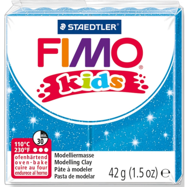 Modelliermasse Fimo Kids blau glitter 42g Modelliermasse Fimo Kids blau glitter 42g - Bild-Darstellung des Produktes 1