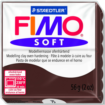 Modelliermasse Fimo soft 56g schokolade Modelliermasse Fimo soft 56g schokolade - Bild-Darstellung des Produktes 1