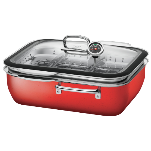 SILIT ecompact Dampfgarer mit Glasdeckel, 5-teilig