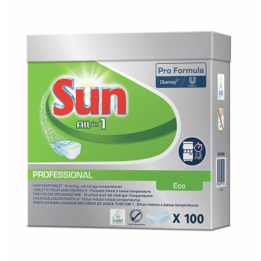SUN Professional All in One ECO Tabs Geschirrreinigertabs 1 Packung = 100 Tabs - Bild-Darstellung des Produktes 1