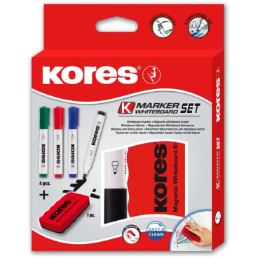 Whiteboardmarker 3-5mm Keilspitze Set mit 4 Farben + Schwamm Whiteboardmarker 3-5mm Keilspitze Set mit 4 Farben + Schwamm - Bild-Darstellung des Produktes 1