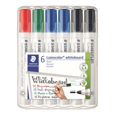 Boardmarker Lumocolor 351 WP6 X sortiert 6 Stück Boardmarker Lumocolor 351 WP6 X sortiert 6 Stück - Bild-Darstellung des Produktes 1