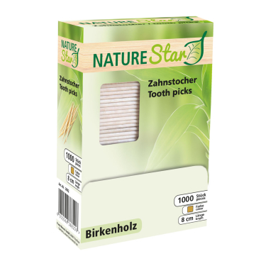 NATURESTAR Zahnstocher in Spenderbox 1 Box = 1000 Stück, Birkenholz - Bild-Darstellung des Produktes 1