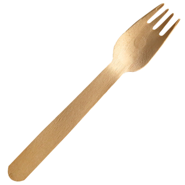 NATURESTAR Bio Einweggabel, 16 cm 1 Box = 100 Stück, natur - Bild-Darstellung des Produktes 1