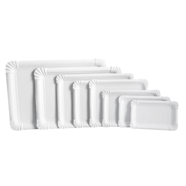 NATURESTAR Pappteller, rechteckig 1 Packung = 250 Stück, 33 x 23 cm, weiß - Bild-Darstellung des Produktes 1