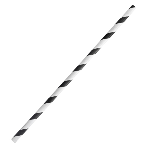 NATURESTAR Classic Papier-Trinkhalme, gestreift, 19,7 cm