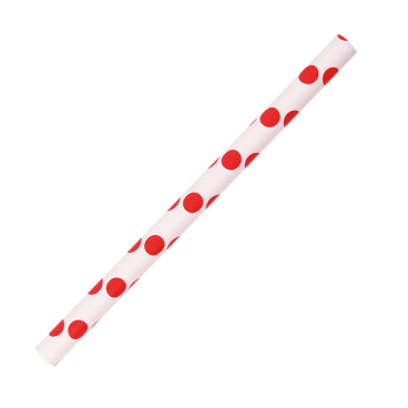 NATURESTAR Classic Papier-Trinkhalme, gestreift, 13 cm 1 Packung = 100 Stück, rot-weiß - Bild-Darstellung des Produktes 1