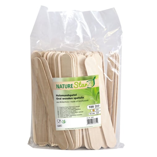 NATURESTAR Holzmundspatel, 15 x 1,8 x 0,16 cm