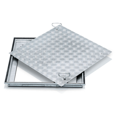 Zarges Schachtabdeckung aus Stahl mit Deckplattel 600 mm x 600 mm 1 Stück - Bild-Darstellung des Produktes 1