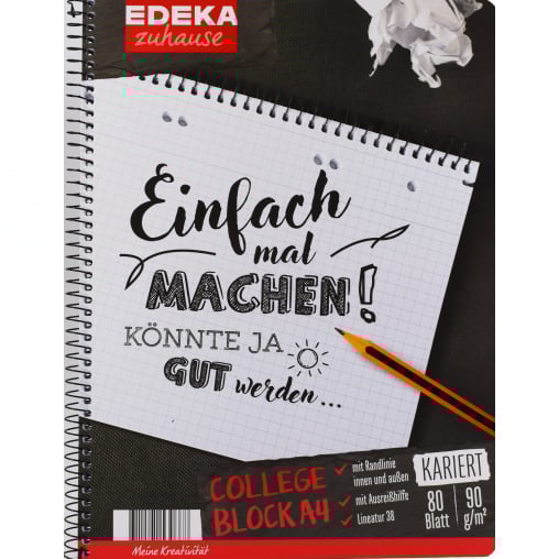Collegeblock A4, kariert