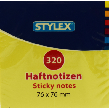 STYLEX® Neon Haftnotizen, 76 x 76 mm 1 Packung = 320 Blatt - Bild-Darstellung des Produktes 1