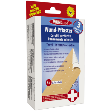 WUNDmed® Wundversorgung Wund-Textilpflaster 1 Packung = 3 Stück, 50 cm x 6 cm - Bild-Darstellung des Produktes 1