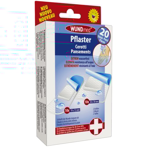 WUNDmed® Wundversorgung Pflaster, extrem wasserfest