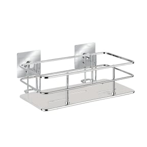 WENKO Turbo-Loc® wandplank, hoogwaardige doucheplank voor zeep, shampoo & Co. in badkamer en douche voor wandmontage, bevestiging zonder boren, draadserie van verchroomd staal, 23,5 x 10,5 x 13,5 cm WENKO Turbo-Loc® wandplank, hoogwaardige doucheplank voor zeep, shampoo & Co. in badkamer en douche voor wandmontage, bevestiging zonder boren, draadserie van verchroomd staal, 23,5 x 10,5 x 13,5 cm