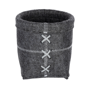 WENKO Mara Filz Aufbewahrungskorb Maße (B/T x H): Ø 15 x 15 cm, S, anthrazit - Bild-Darstellung des Produktes 1