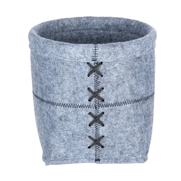 WENKO Mara Filz Aufbewahrungskorb Maße (B/T x H): Ø 20 x 15 cm, L, hellgrau - Bild-Darstellung des Produktes 1