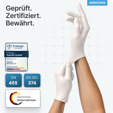 WHITE BASIC PLUS Nitril-Einmalhandschuhe weiß Gr. M puderfrei Handschu