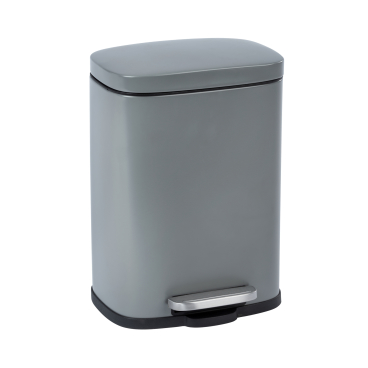 WENKO Mülleimer Leno Easy-Close, 5 Liter Farbe: grau - Bild-Darstellung des Produktes 1