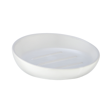 WENKO Badi Seifenablage Maße (B/T x H): Ø 11,5 x 3 cm, weiß - Bild-Darstellung des Produktes 1
