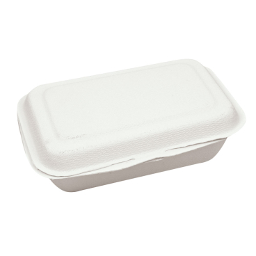 NATURESTAR Single Bio Take-Away-Box 1 Packung = 50 Stück, 12,5 x 4,9 x 17 cm, weiß - Bild-Darstellung des Produktes 1