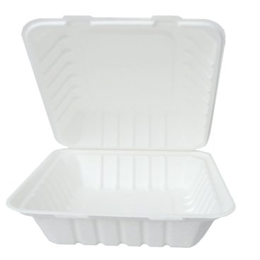 NATURESTAR Hamburger Bio Lunchbox, rechteckig 1 Karton = 250 Stück, 23 x 8,5 x 23 cm, weiß - Bild-Darstellung des Produktes 1