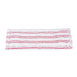 meiko Textil GmbH Meiko Universal Microfasermopp, mit Tasche, Reinigungsstarker Wischmopp-Bezug ideal für die tägliche Grundreinigung, Wischbreite: 50 cm, weiß-rot gestreift 942069-000-5