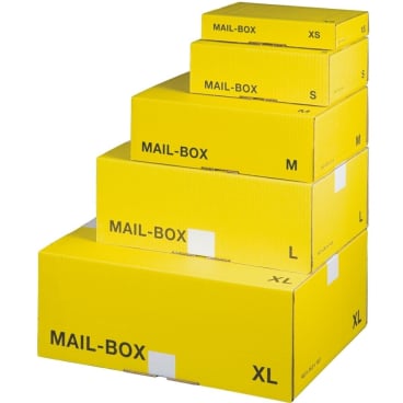 Versandkarton MAILBOX M 330x250x110mm gelb/anthrazit Versandkarton MAILBOX M 330x250x110mm gelb/anthrazit - Bild-Darstellung des Produktes 1