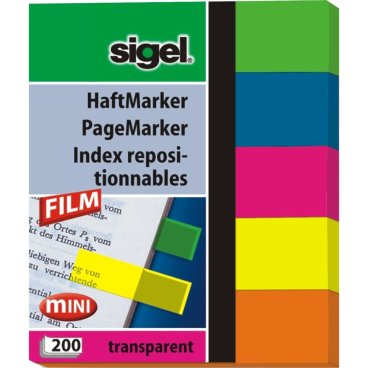 Haftmarker Film 12x60mm 5 Farben Haftmarker Film 12x60mm 5 Farben - Bild-Darstellung des Produktes 1