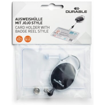 Ausweishülle mit Jojo Style für 1 Betriebsausweis im Querformat schwarz Ausweishülle mit Jojo Style für 1 Betriebsausweis im Querformat schwarz - Bild-Darstellung des Produktes 1