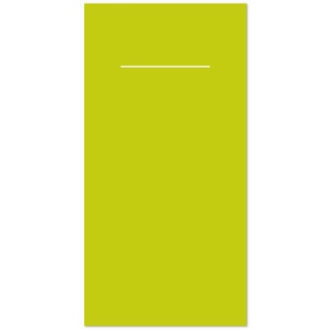 Mank Basic Pocket-Napkins Serviettentasche, kiwi – 1 Karton = 4 x 75 Stück = 300 Serviettentaschen