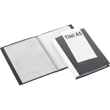 Präsentations-Sichtbuch A5 40 Hüllen PP schwarz Präsentations-Sichtbuch A5 40 Hüllen PP schwarz - Bild-Darstellung des Produktes 1