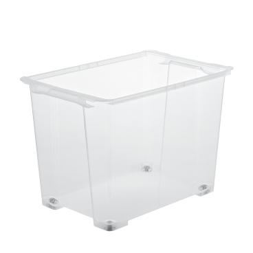 Rotho EVO EASY Box, mit Rädern, 65 Liter Farbe: transparent - Bild-Darstellung des Produktes 1