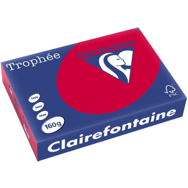 Kopierpapier Trophee A4 160g/qm VE=250 Blatt kirschrot Kopierpapier Trophee A4 160g/qm VE=250 Blatt kirschrot - Bild-Darstellung des Produktes 1