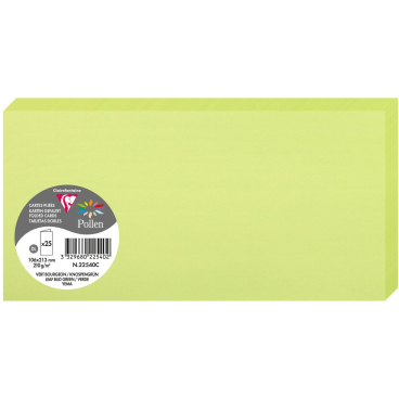 Doppelkarte Pollen DINlang 210g VE=25 Stück knospengrün Doppelkarte Pollen DINlang 210g VE=25 Stück knospengrün - Bild-Darstellung des Produktes 1